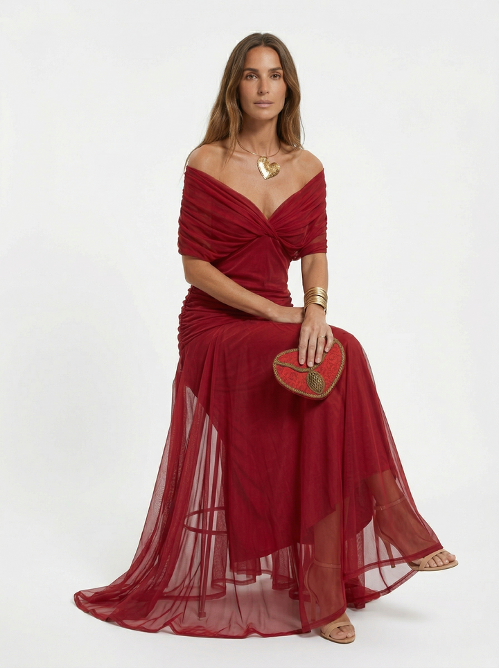 Beatriz | Robe longue avec décolleté en V et imprimé floral