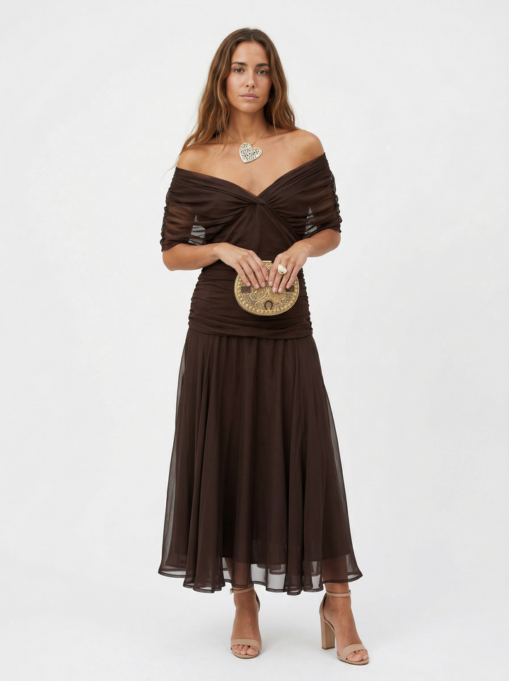 Beatriz | Robe longue avec décolleté en V et imprimé floral