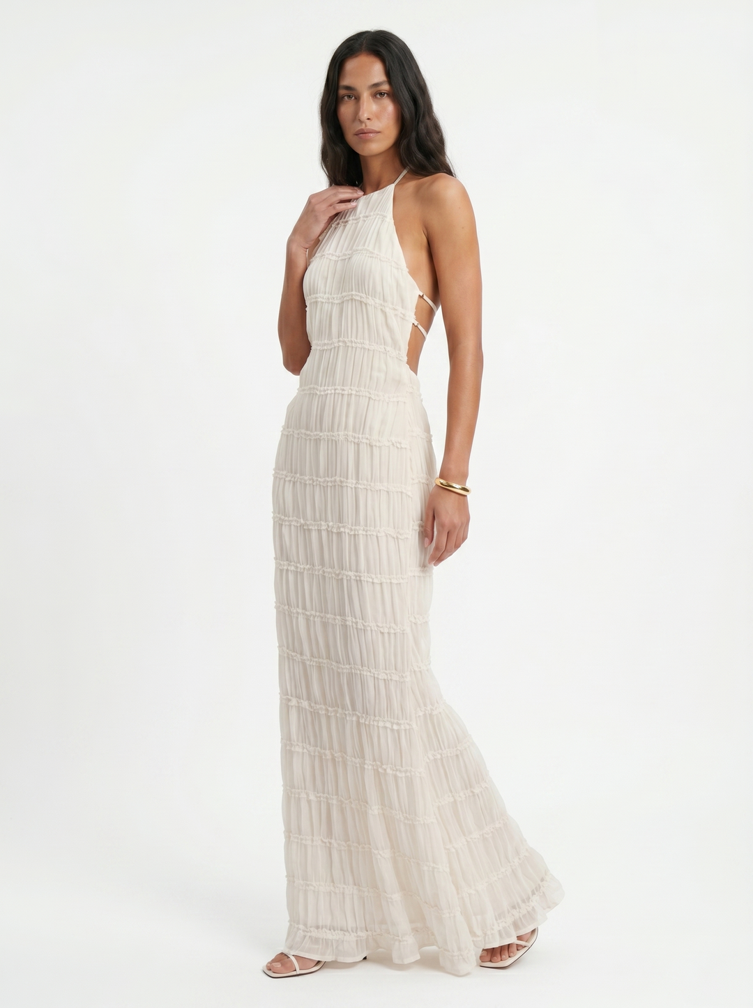 Ángela | Robe maxi élégante d'été avec col halter