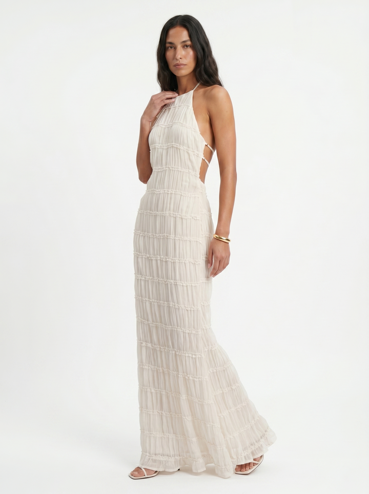 Ángela | Robe maxi élégante d'été avec col halter