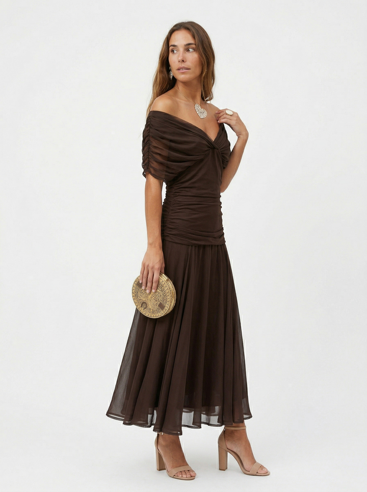Beatriz | Robe longue avec décolleté en V et imprimé floral