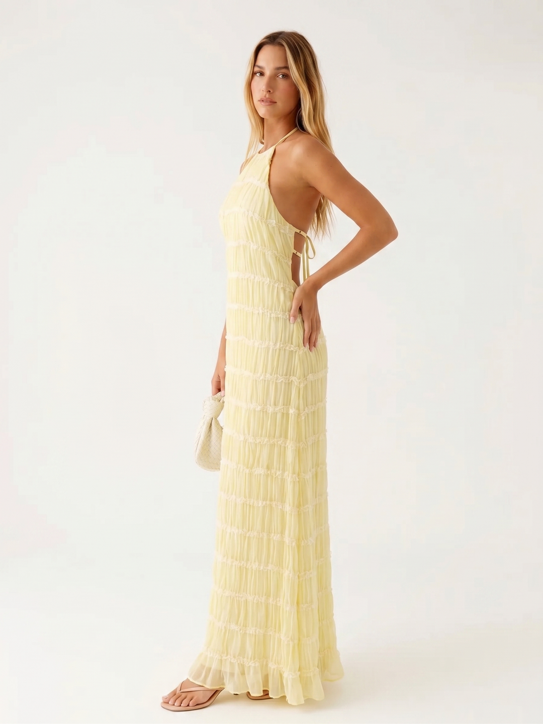 Ángela | Robe maxi élégante d'été avec col halter