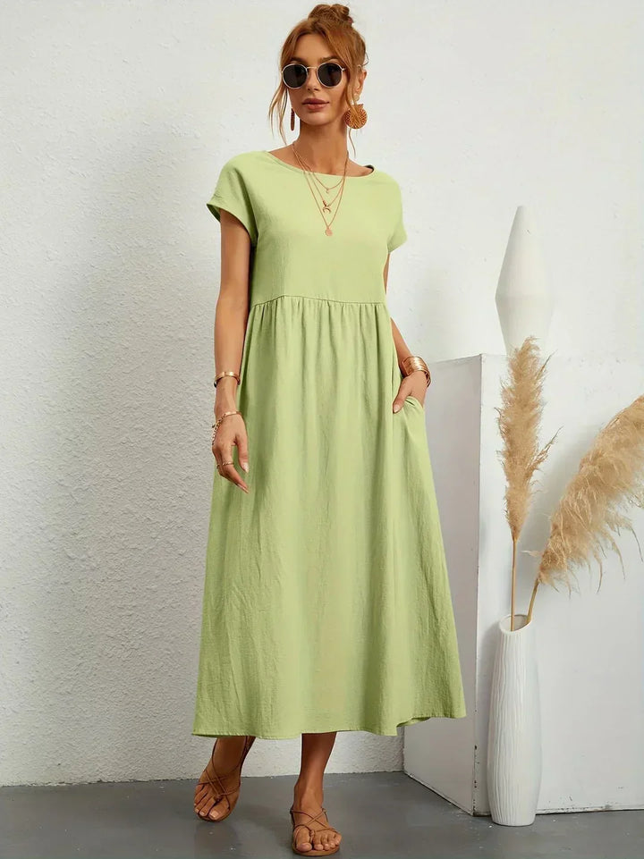 Catalina | Robe midi fluide en coton et soie