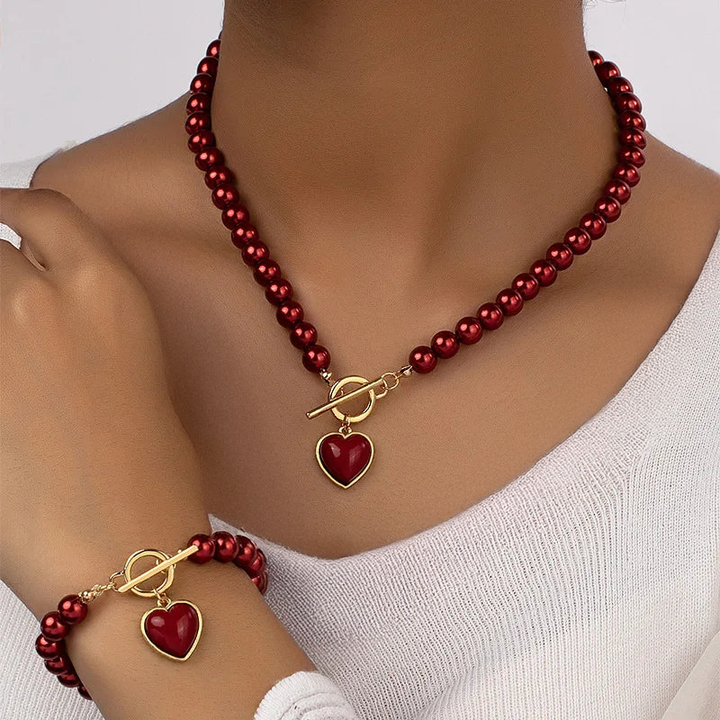 ENSEMBLE DE COLLIER EN PERLES AURELIA