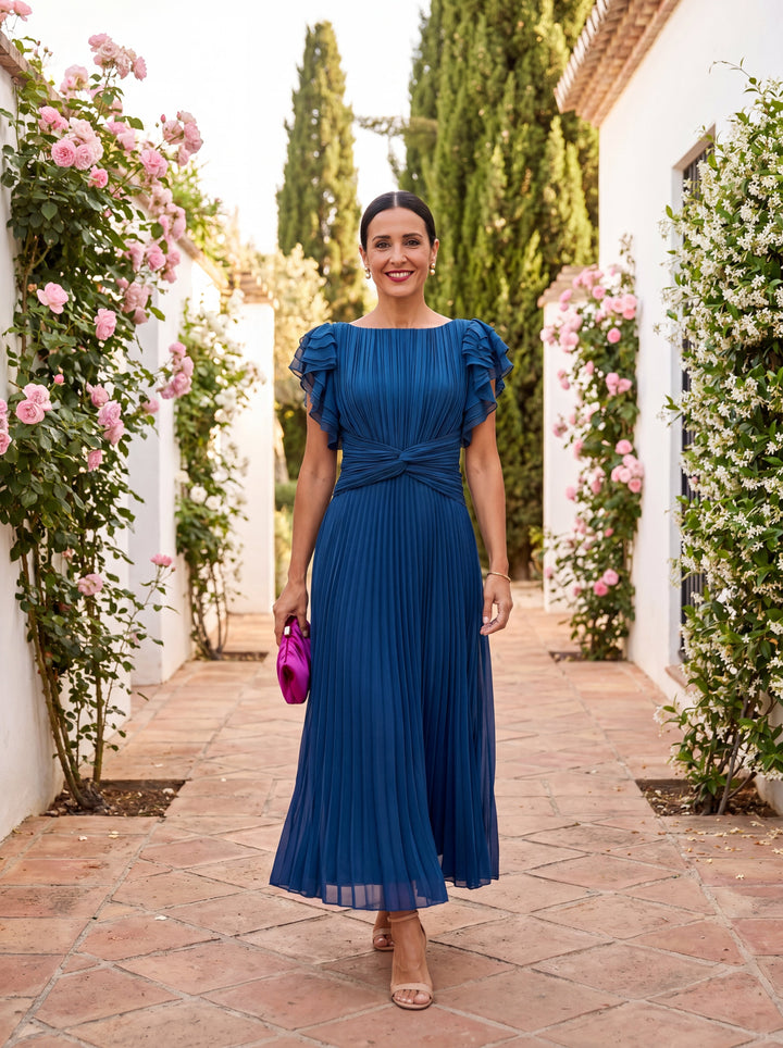 Paloma | Robe maxi plissée de gala