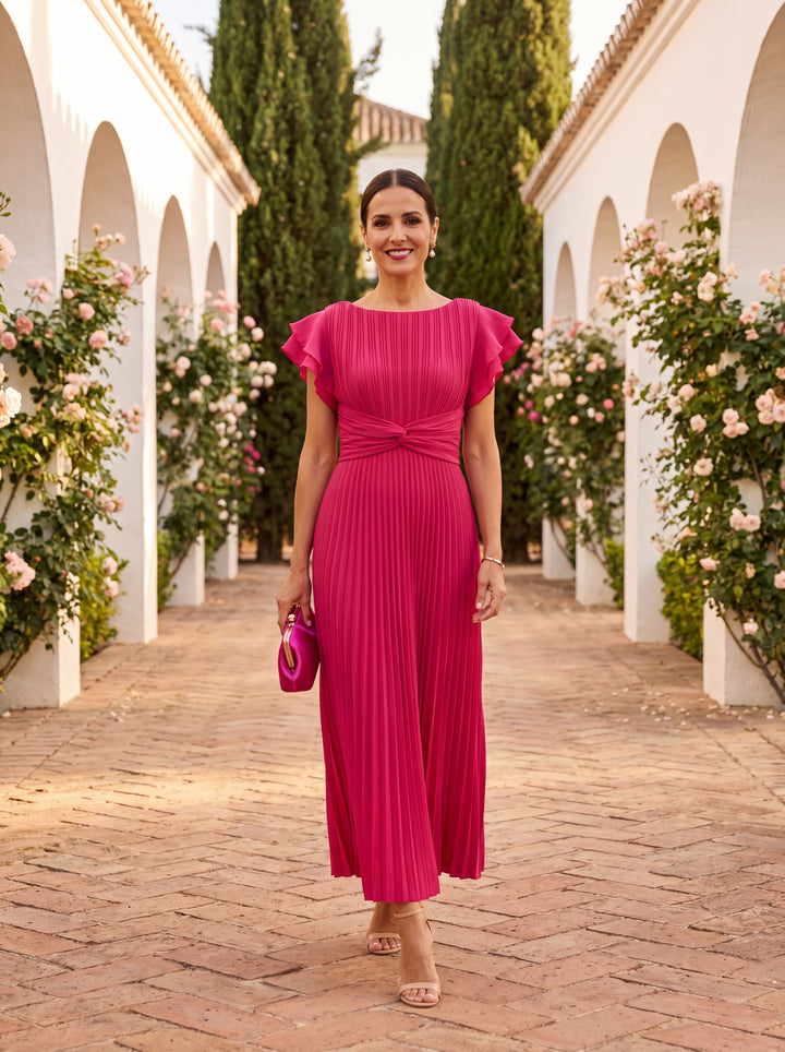 Paloma | Robe maxi plissée de gala