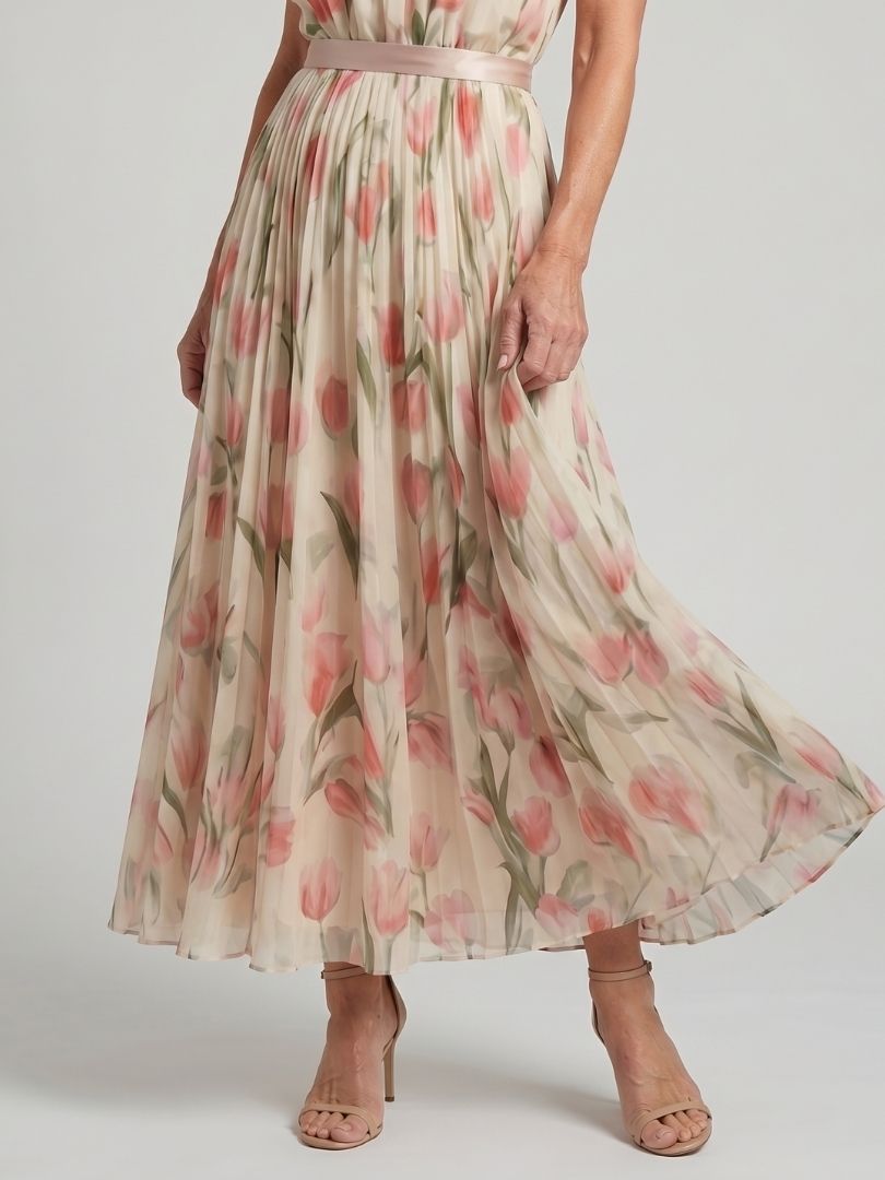 Auvelle | Robe Midi Fleurie à Encolure Halter