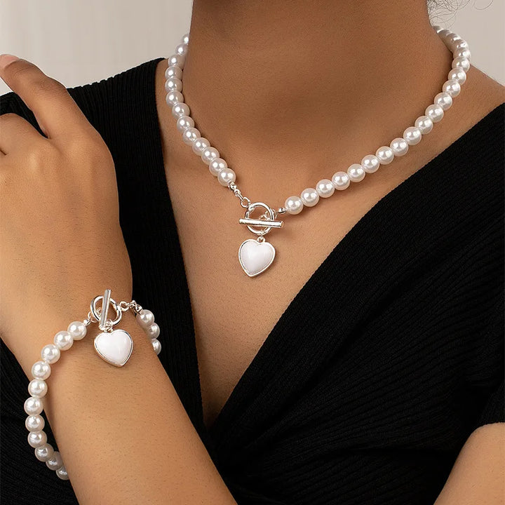 ENSEMBLE DE COLLIER EN PERLES AURELIA