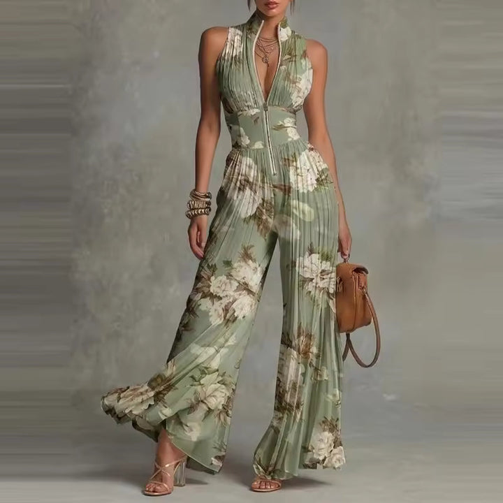 Sofia | Combinaison plissée en voile floral