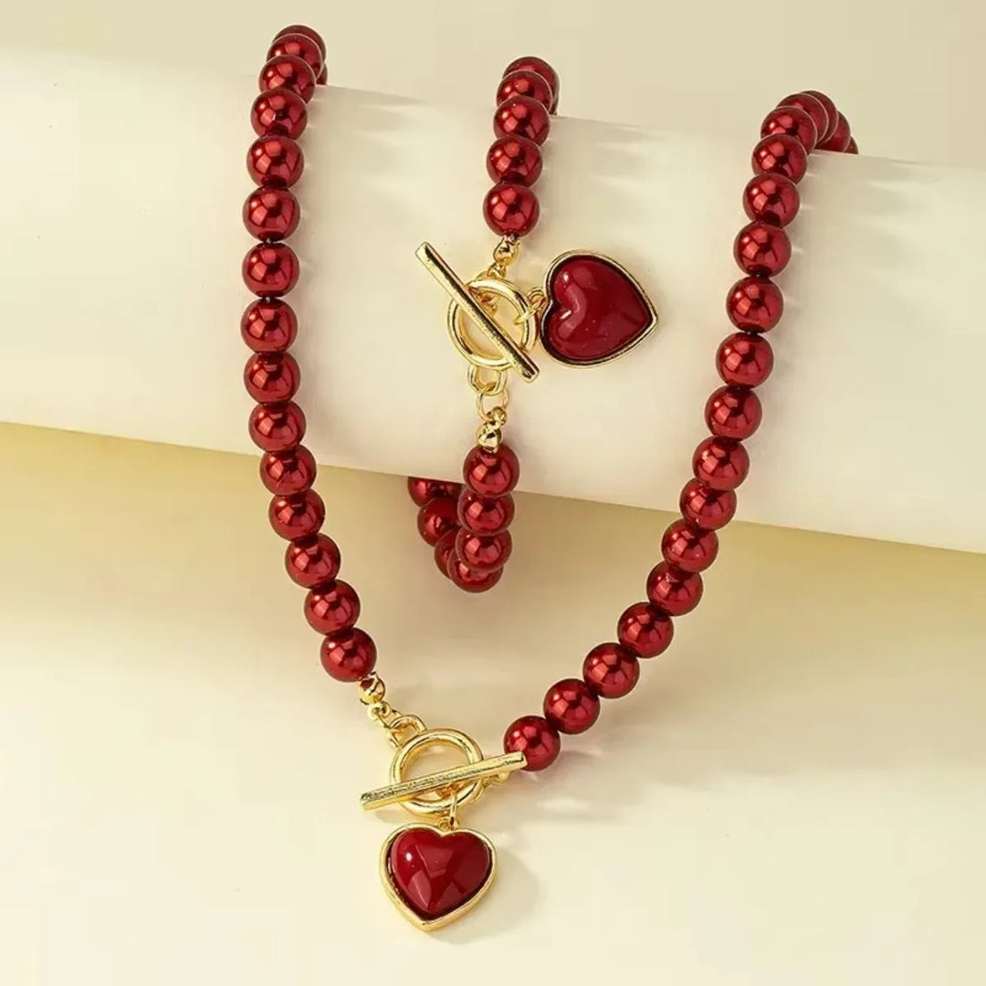 ENSEMBLE DE COLLIER EN PERLES AURELIA