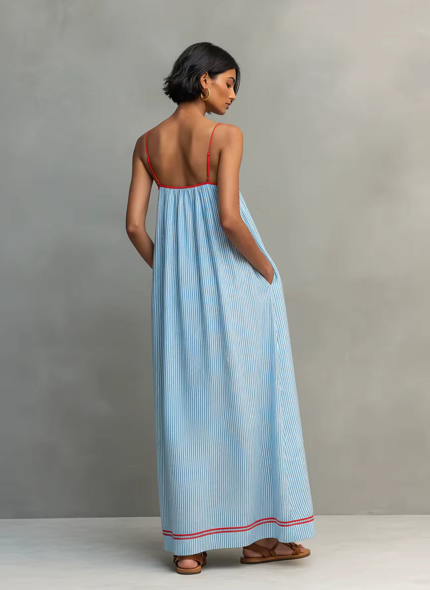Martina | Robe longue sophistiquée à silhouette fluide