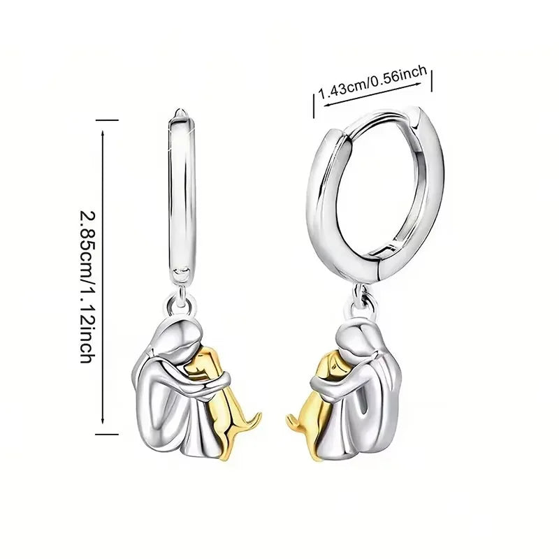 Ginny™| Boucles d'oreilles « Fille et Chien »