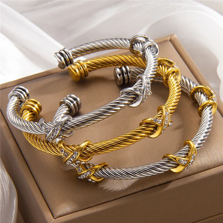 BRACELET CÂBLE CRISTAL RIVIERA