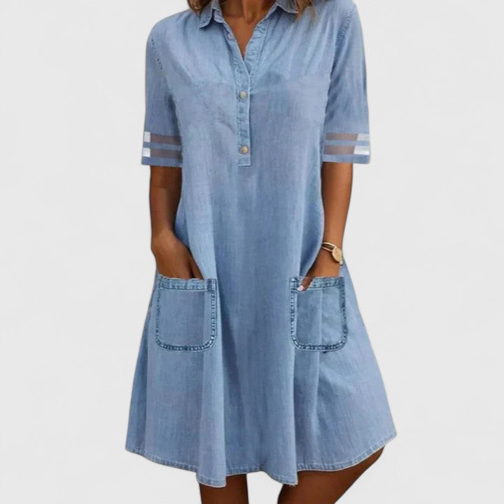 Bretagne | Robe en jean qui met en valeur la silhouette