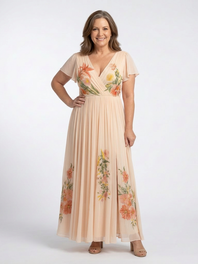 Auvelle | Robe Maxi Florale Plissée Calista