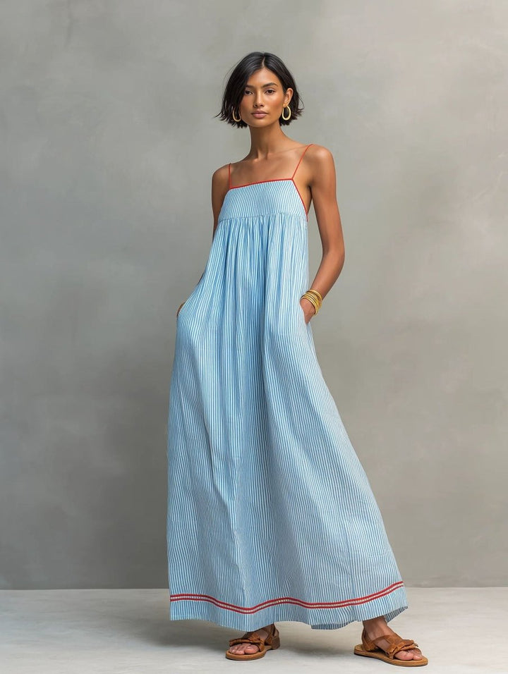Martina | Robe longue sophistiquée à silhouette fluide