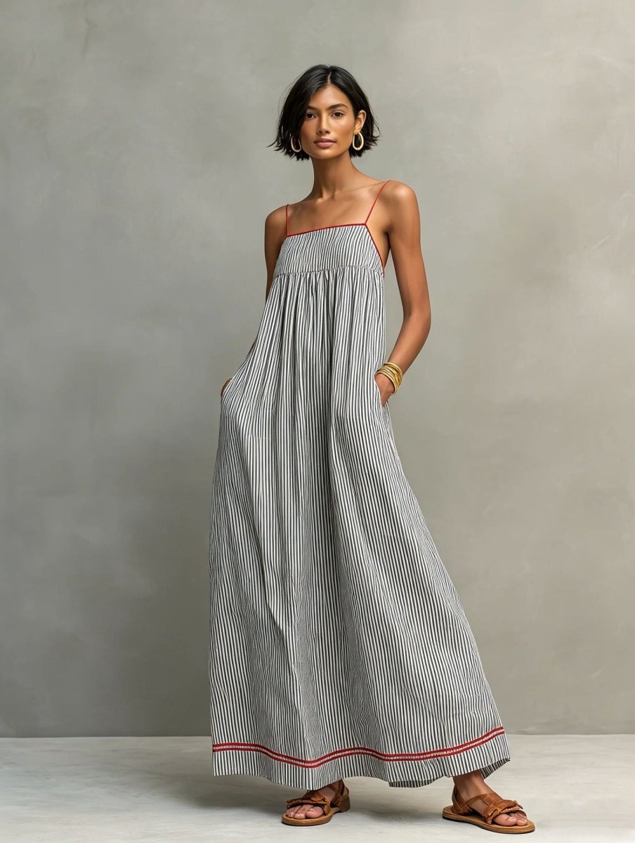 Martina | Robe longue sophistiquée à silhouette fluide