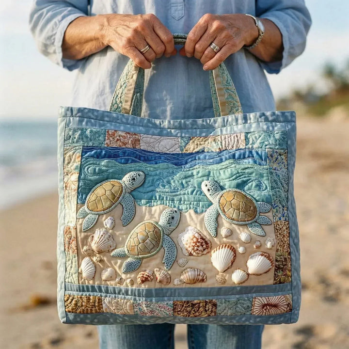 Sac matelassé artisanal - Tortues Marines