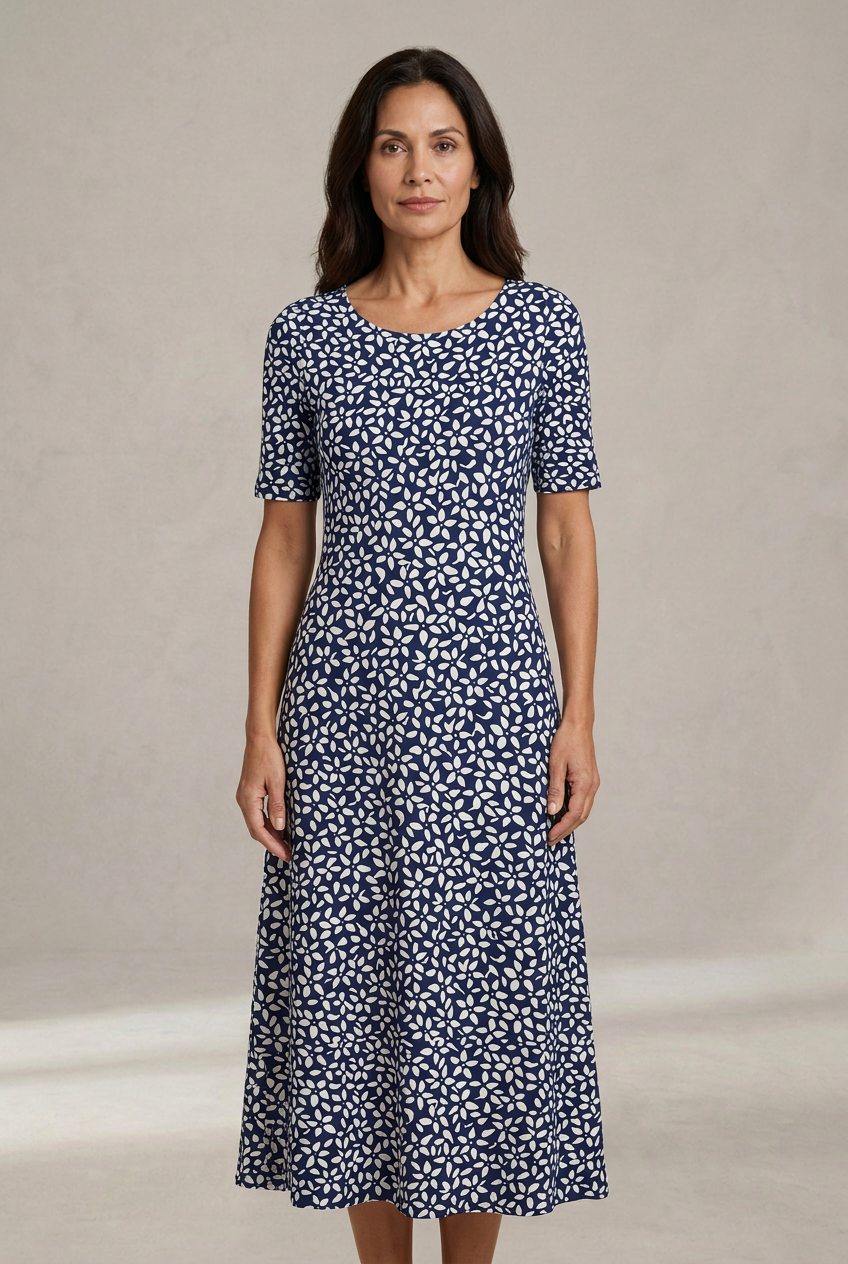 Marina | Robe midi fluide avec imprimé floral