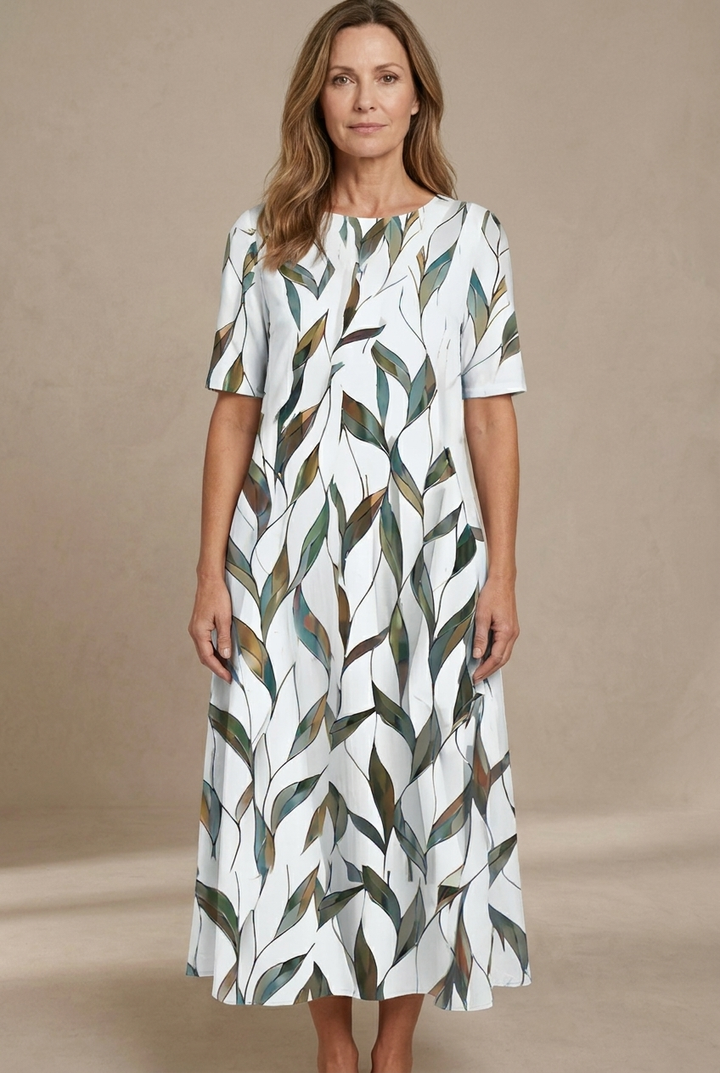 Marina | Robe midi fluide avec imprimé floral