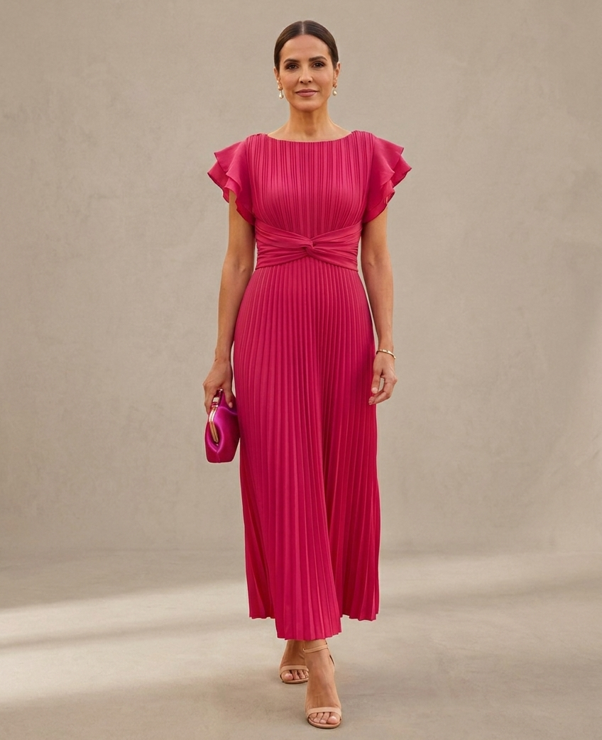 Paloma | Robe maxi plissée de gala