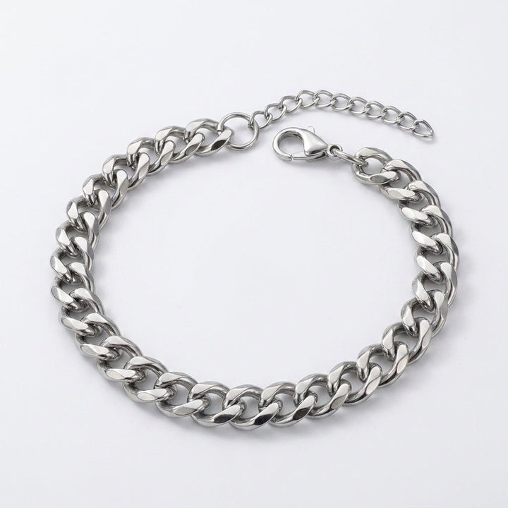 Chaîne Cubaine Cheville — Argent