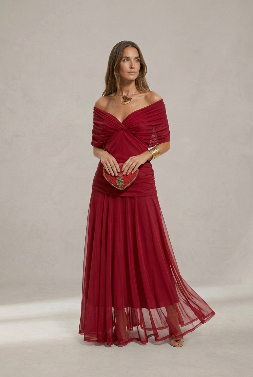 Beatriz | Robe longue avec décolleté en V et imprimé floral