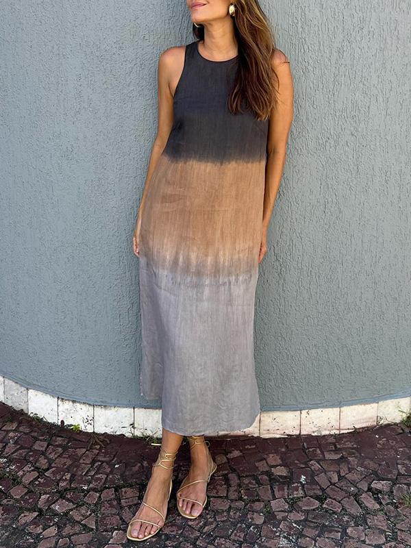 María | Robe maxi fluide avec dégradé élégant