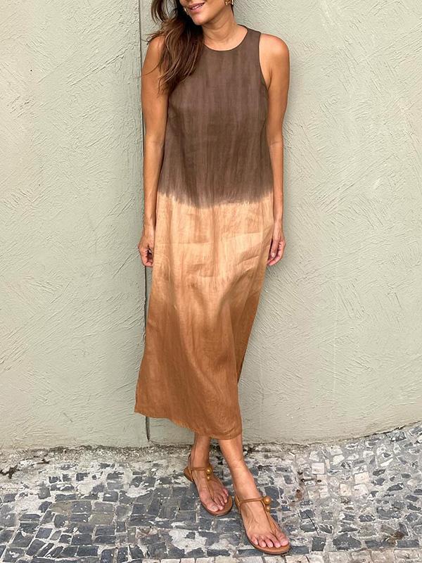 María | Robe maxi fluide avec dégradé élégant