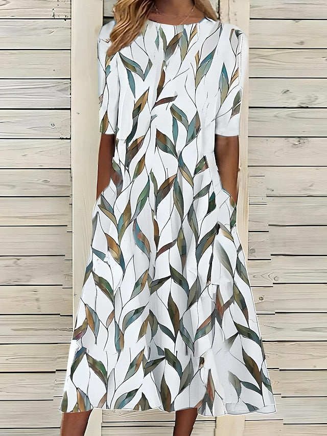 Marina | Robe midi fluide avec imprimé floral