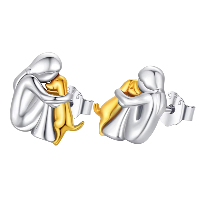 Leila™ | Boucles d'oreilles en argent sterling 925 « Icône de chat »