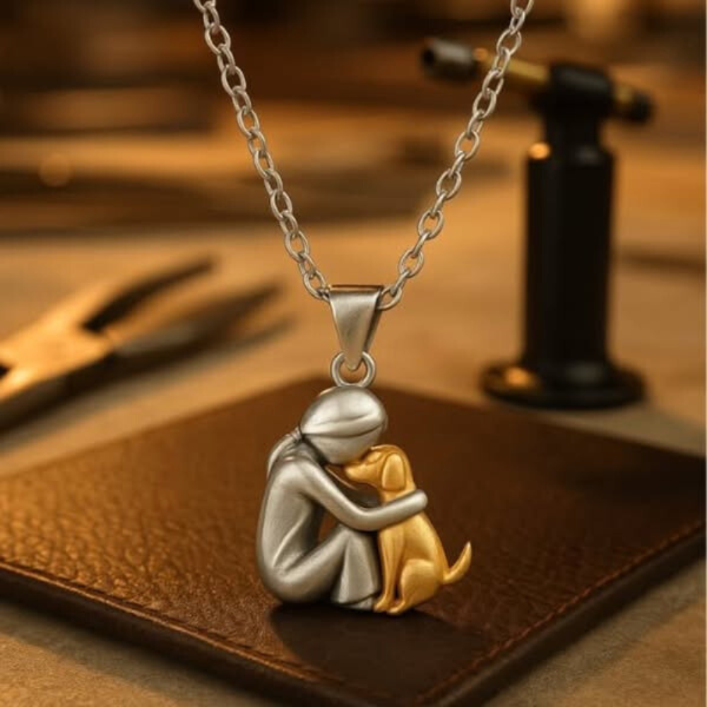 Olivia™| Collier en argent sterling 925 avec pendentif chien