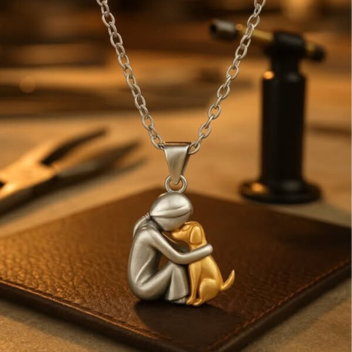 Olivia™| Collier en argent sterling 925 avec pendentif chien